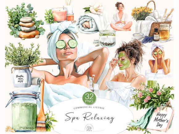 Download Spa Relax Clipart – Self Care &amp; Wellness - Wellness Collection