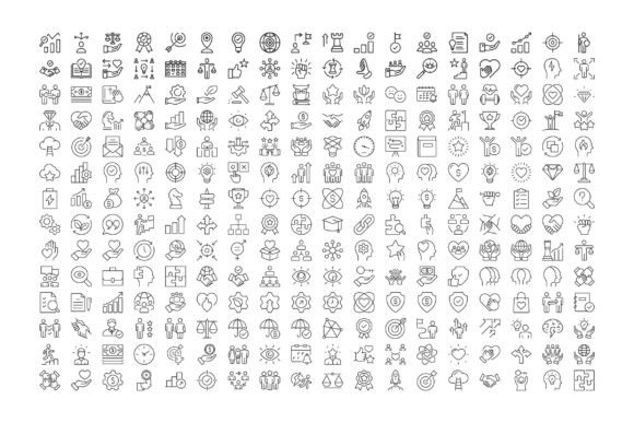 Download 152 Core Values Outline Icons Set - Icon Collection