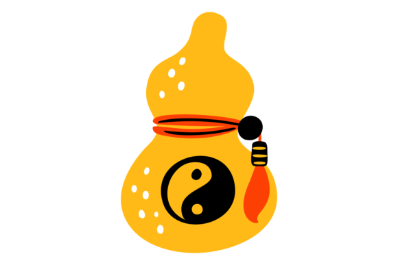 Download Calabash Gourd Icon. Chinese Feng Shui C - Icon Collection