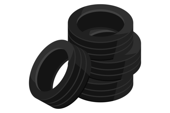 Download Tyre Stack Icon. Isometric Car Parts. Re - Icon Collection