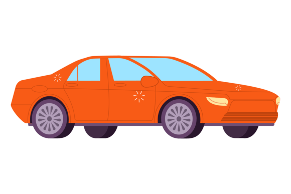 Download Red Sedan Car Icon. Modern Road Auto - Icon Collection